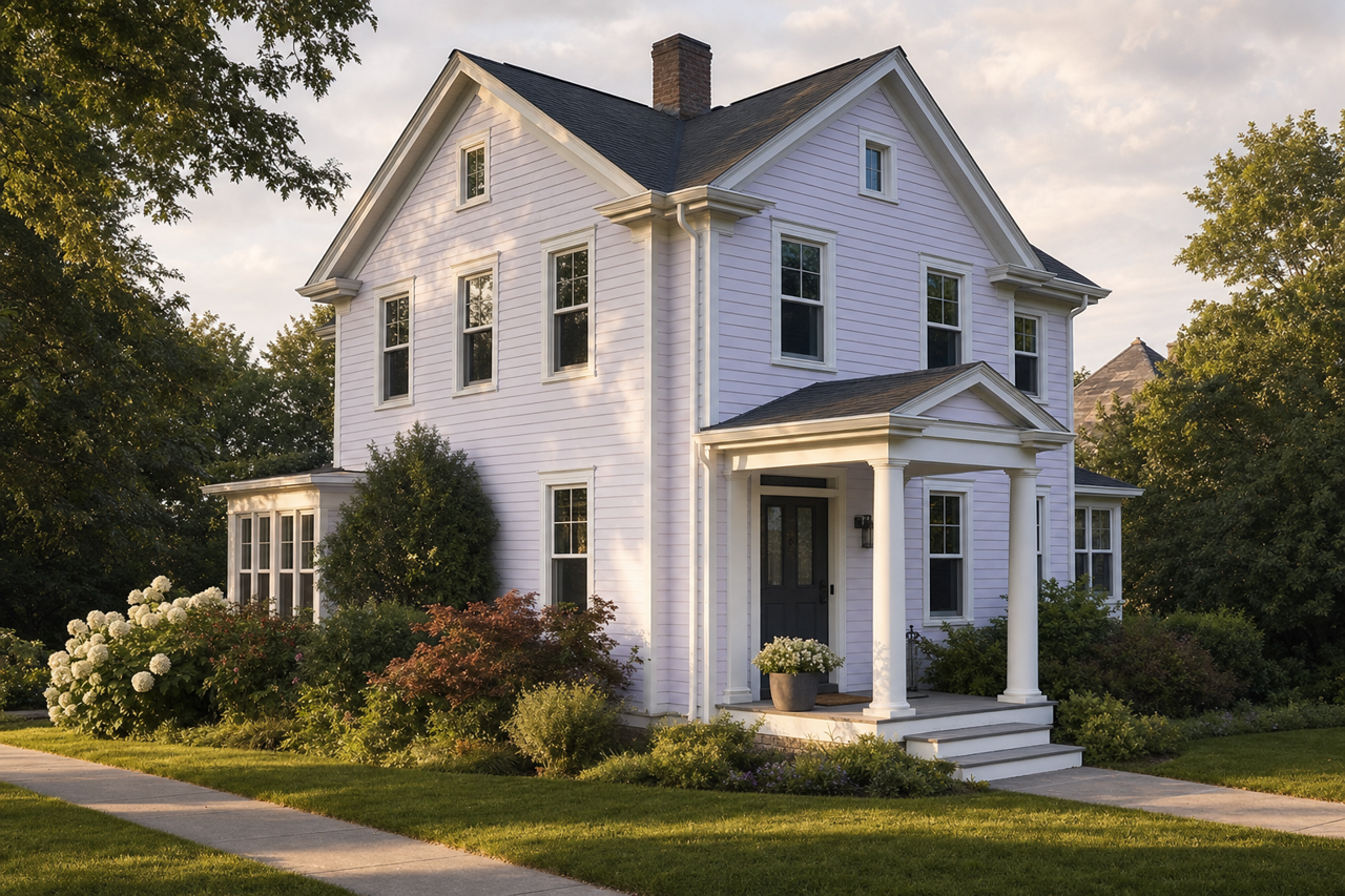 Misty by Benjamin Moore on exterior