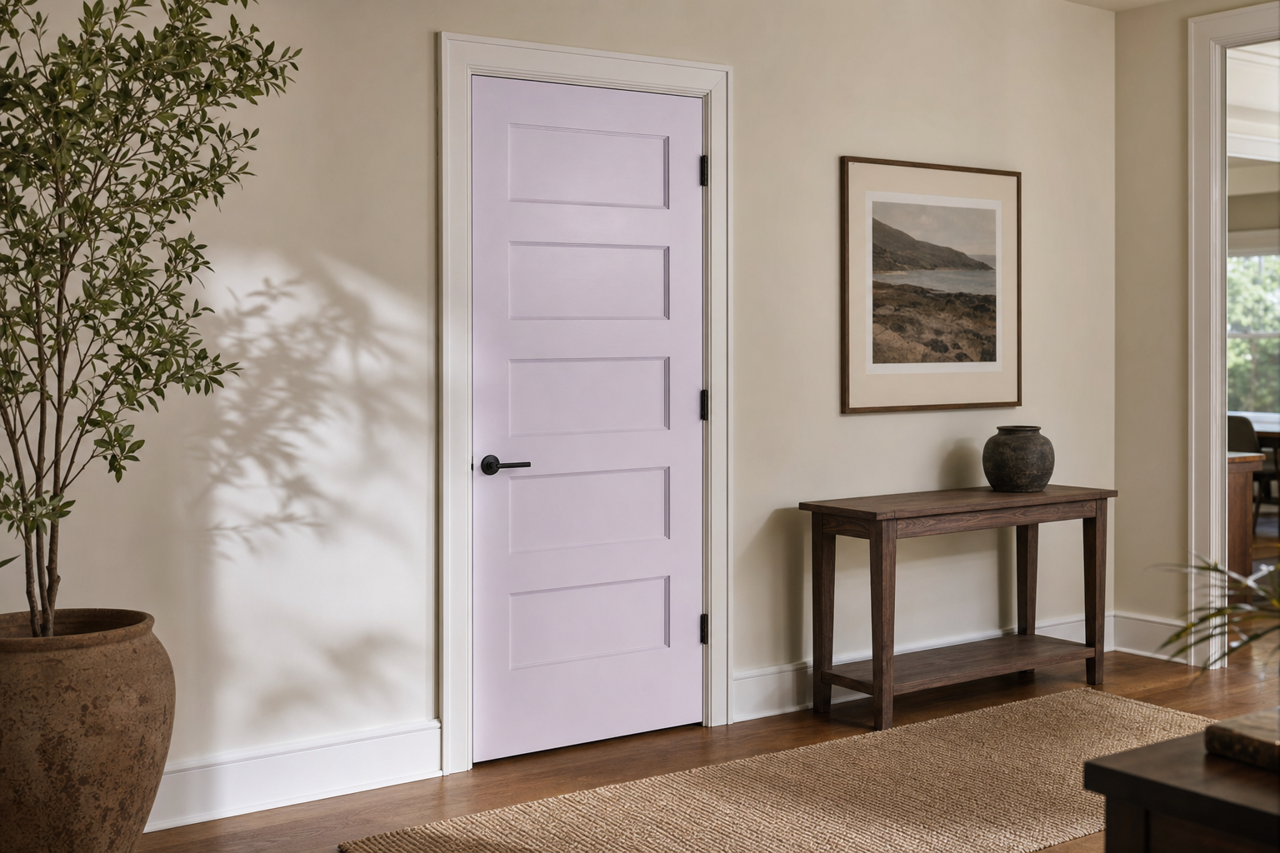 Misty by Benjamin Moore on interior-doors