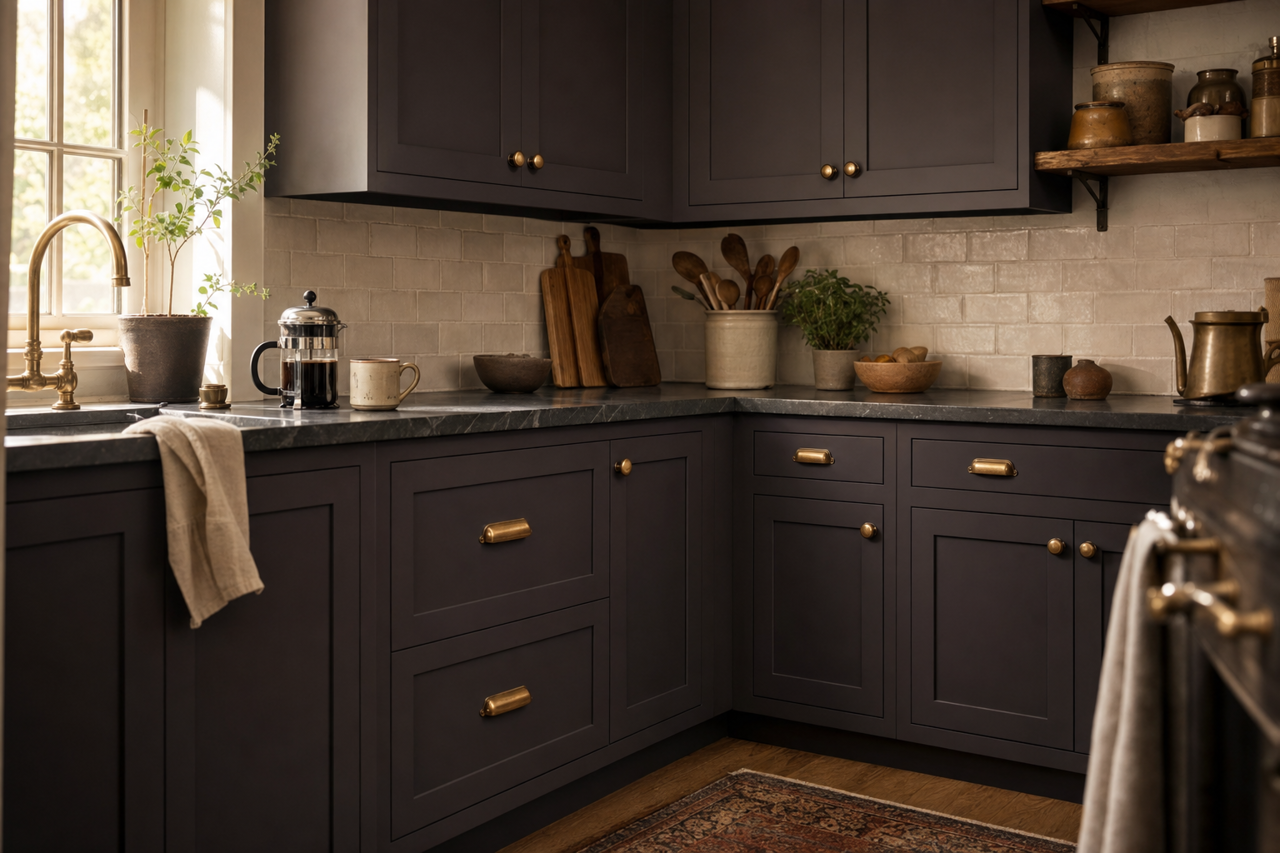 Dark by Benjamin Moore on cabinets