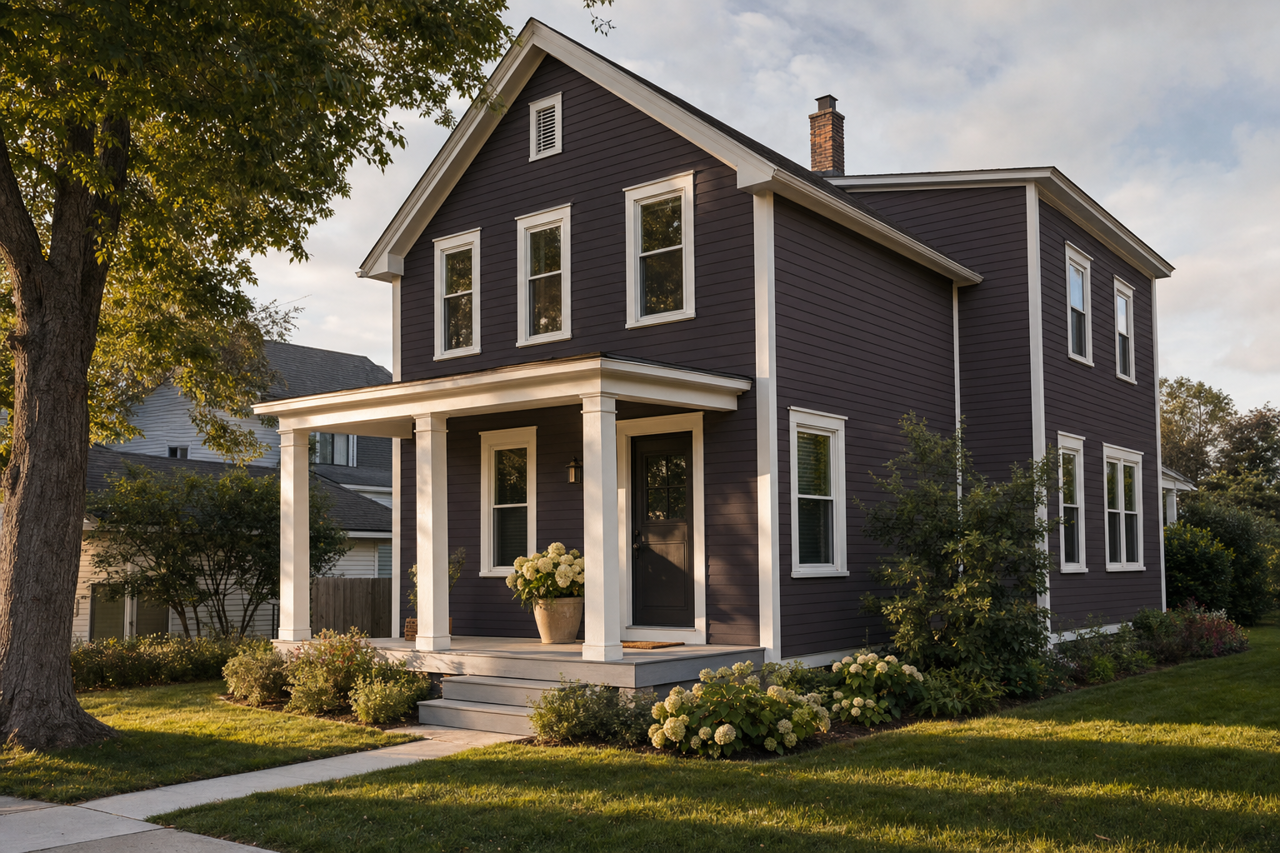 Dark by Benjamin Moore on exterior