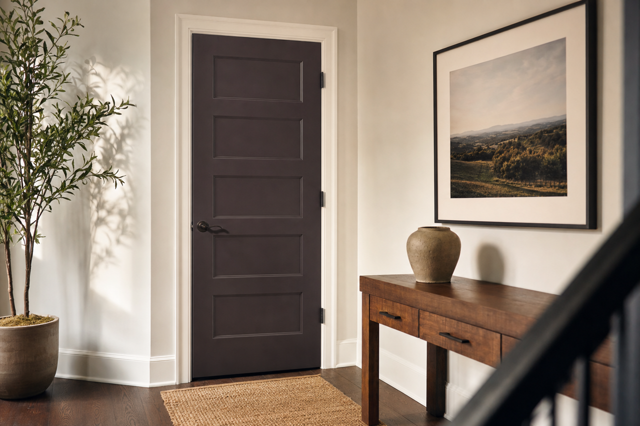 Dark by Benjamin Moore on interior-doors