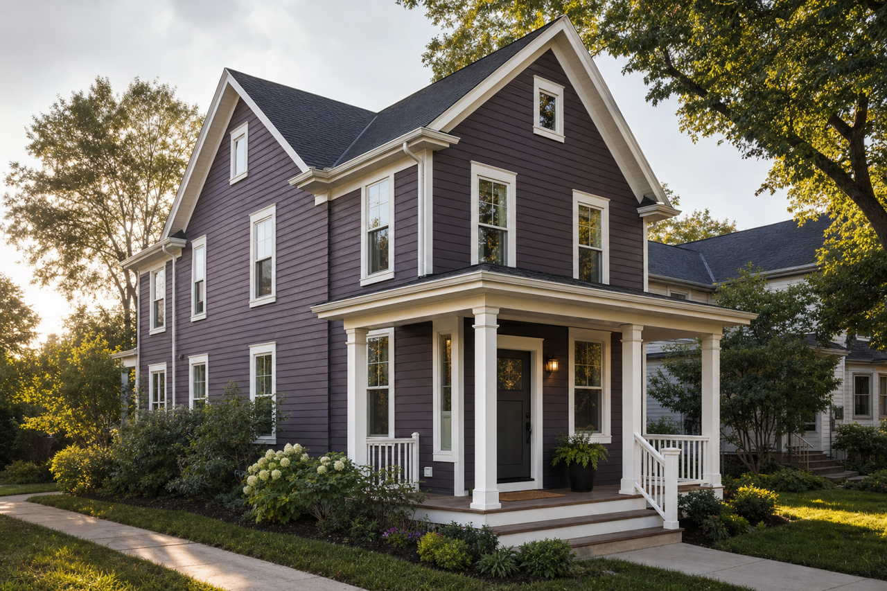 Black by Benjamin Moore on exterior