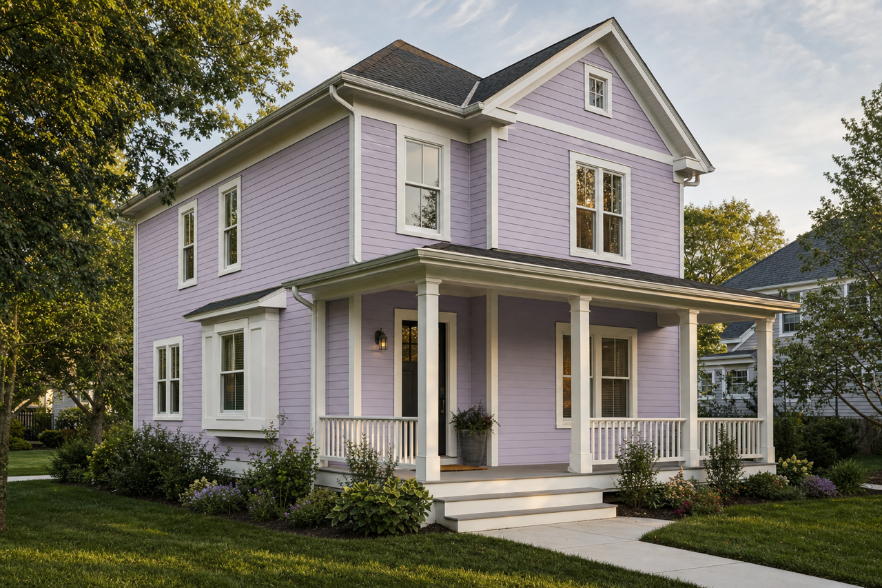 Lavender by Benjamin Moore on exterior