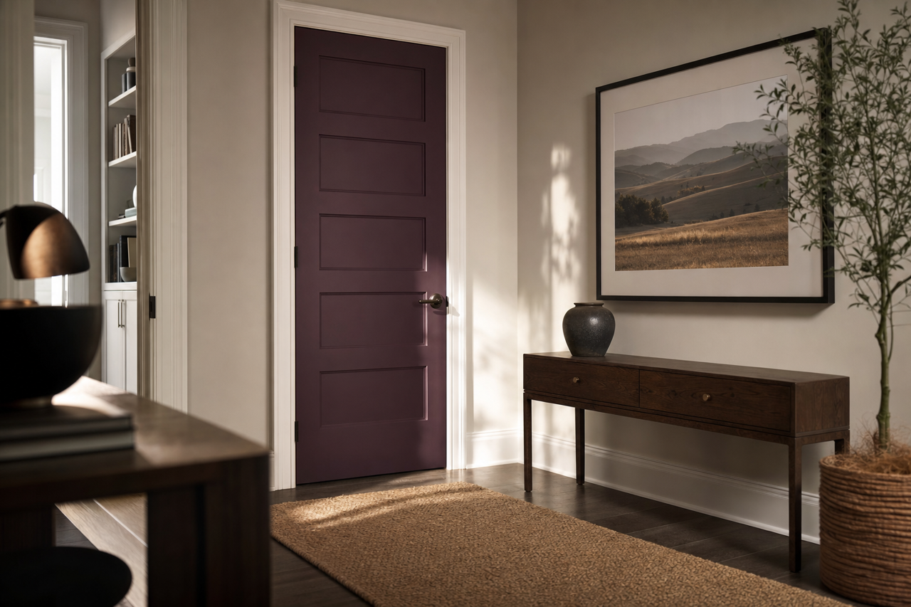 Dark by Benjamin Moore on interior-doors