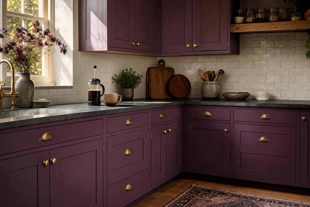 Autumn by Benjamin Moore on cabinets
