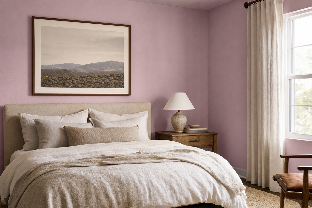 Purple by Benjamin Moore on interiors