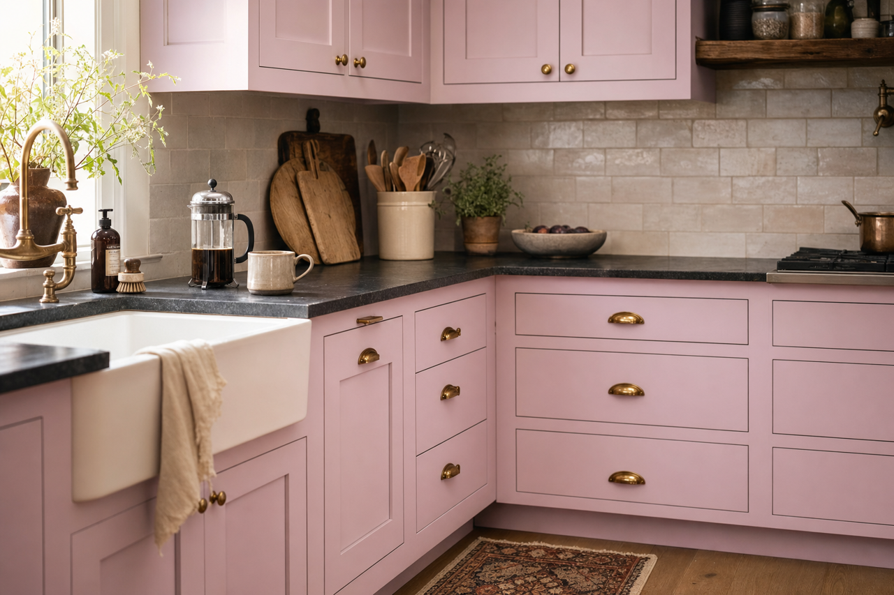 Pale by Benjamin Moore on cabinets