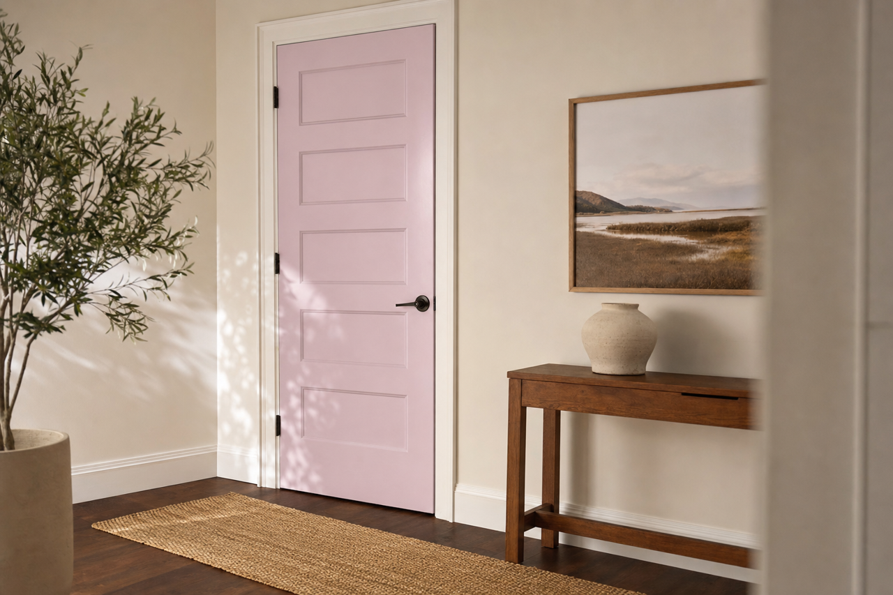 Pale by Benjamin Moore on interior-doors