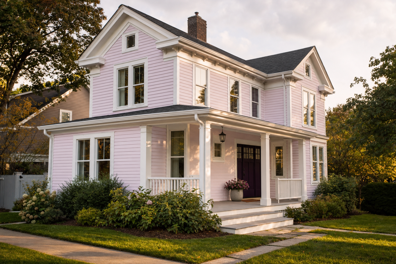 Purple by Benjamin Moore on exterior