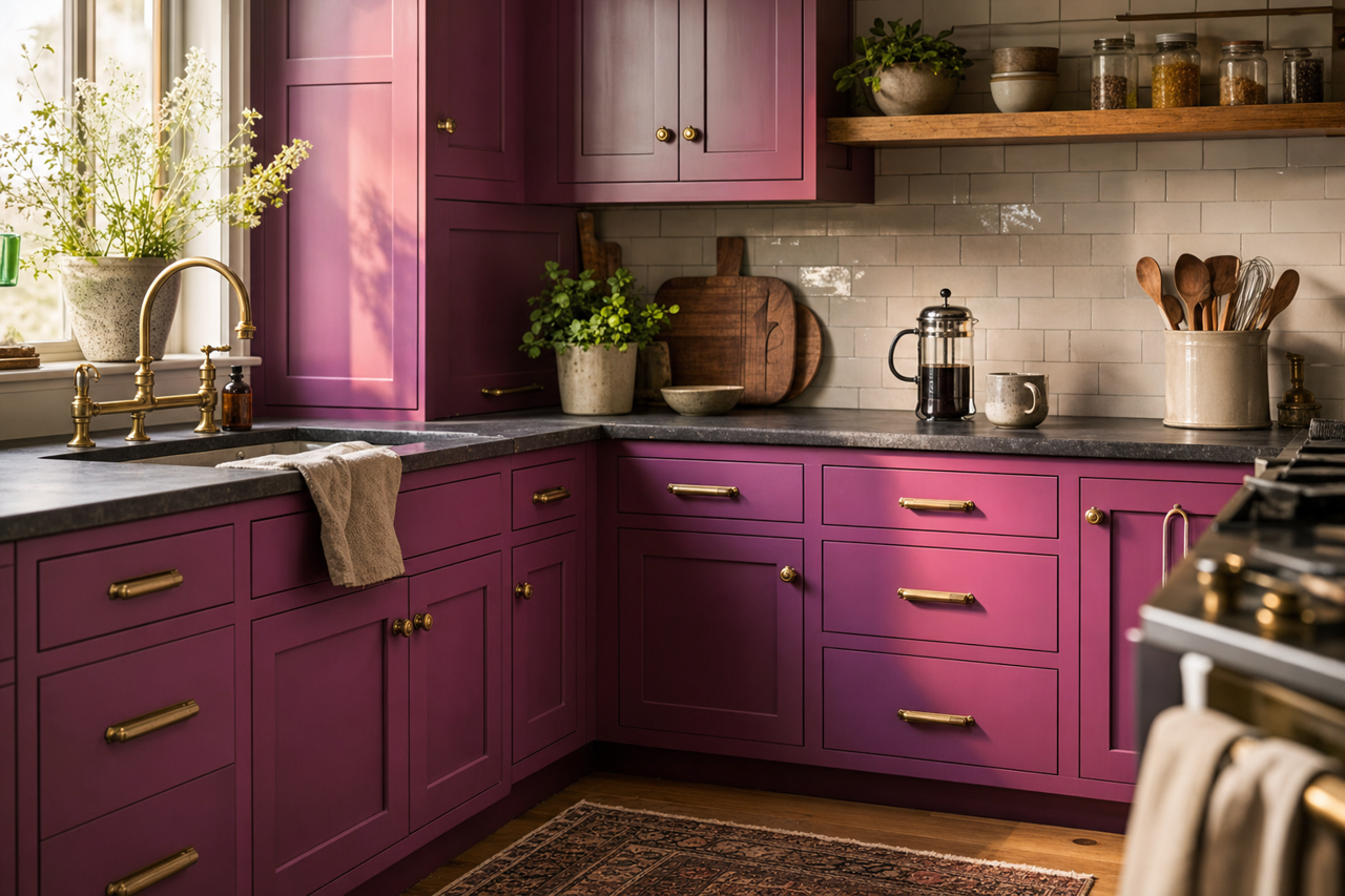 Twilight by Benjamin Moore on cabinets