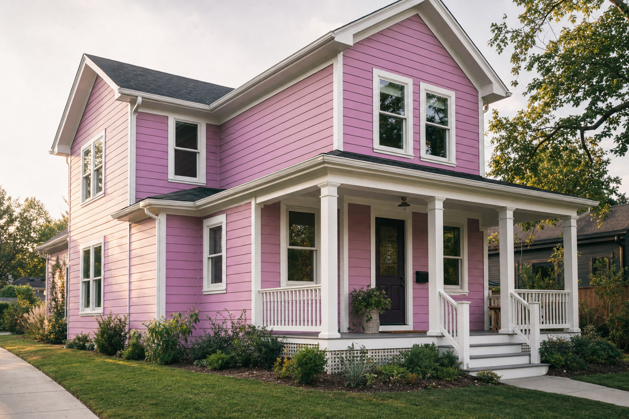 Lilac by Benjamin Moore on exterior