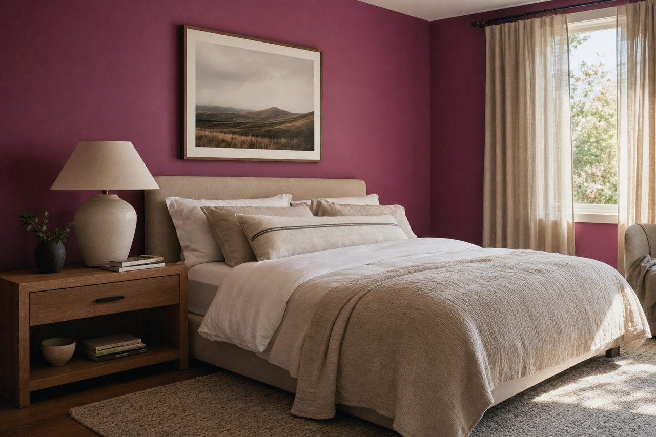 Mulberry by Benjamin Moore on interiors