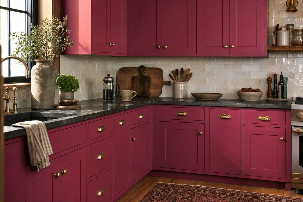 Crushed by Benjamin Moore on cabinets