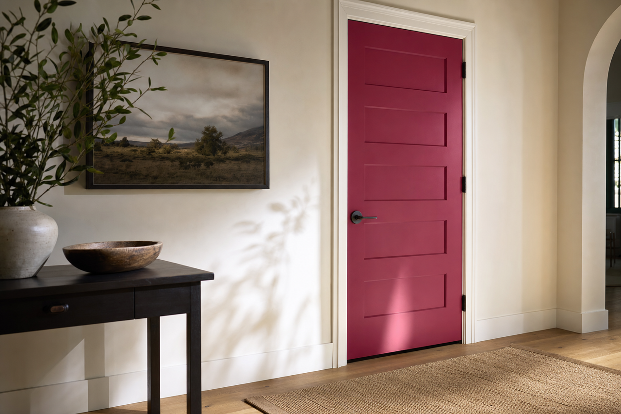 Crushed by Benjamin Moore on interior-doors