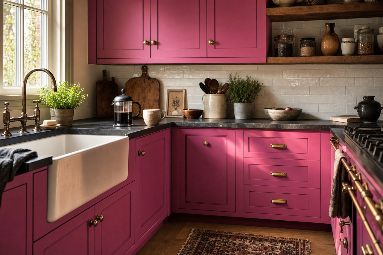 Crushed by Benjamin Moore on cabinets