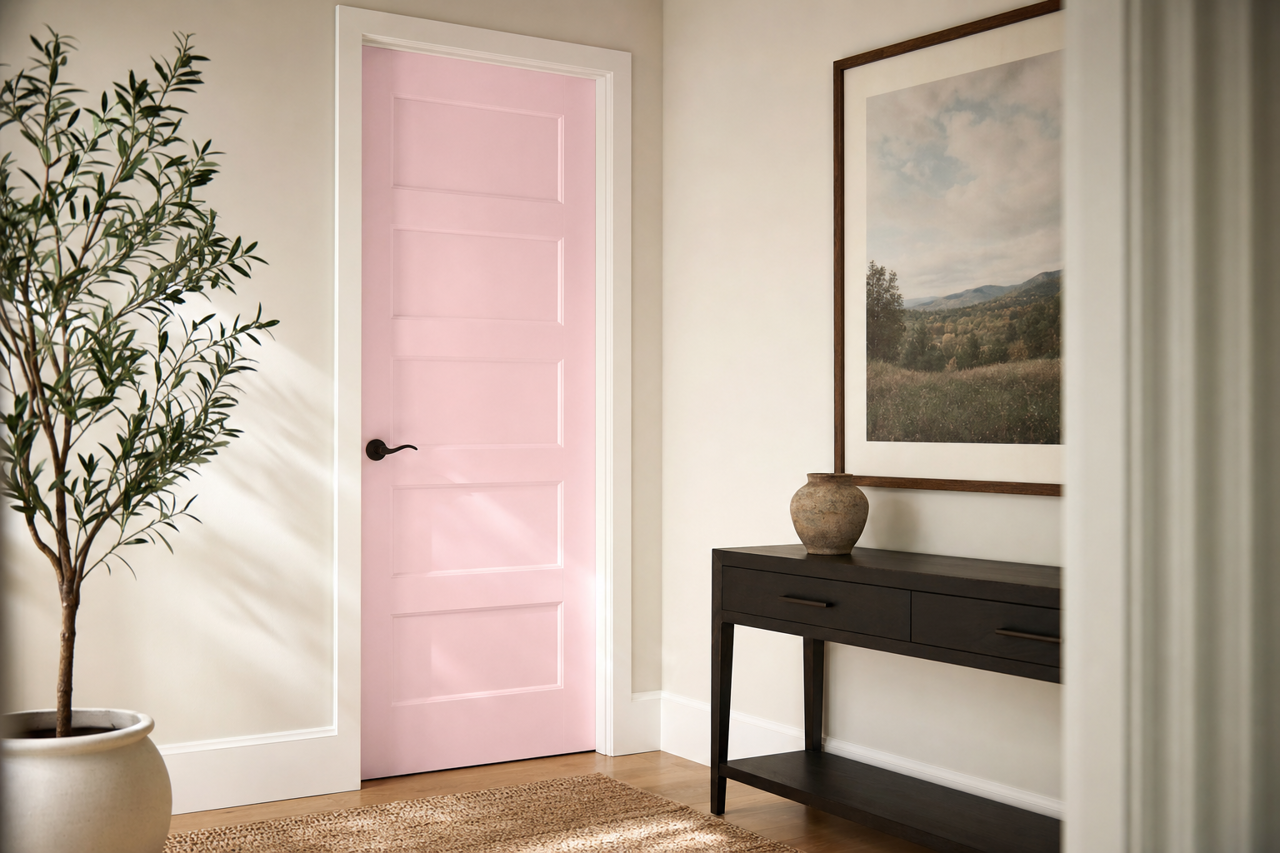 Nursery by Benjamin Moore on interior-doors