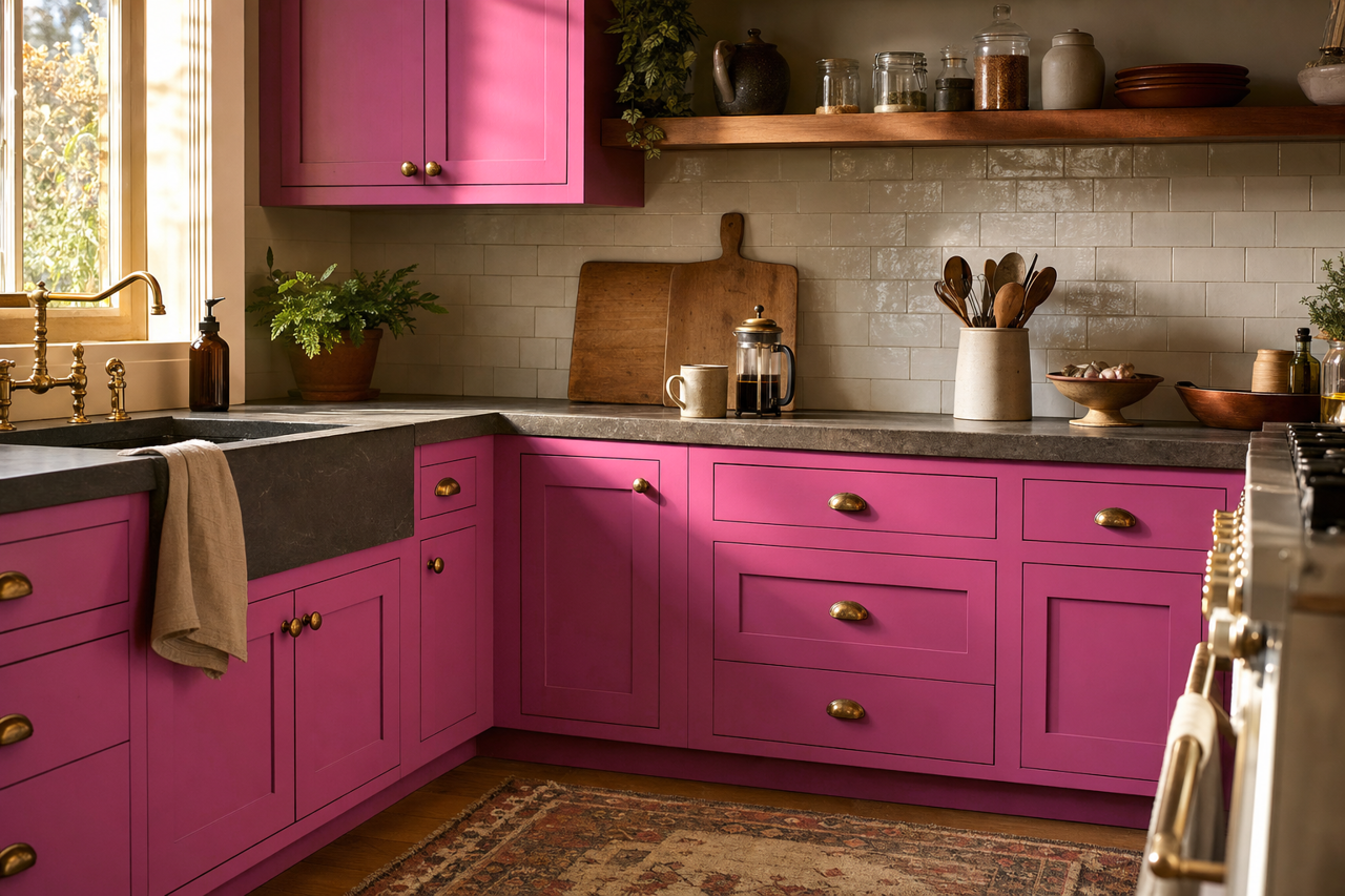 Hot by Benjamin Moore on cabinets