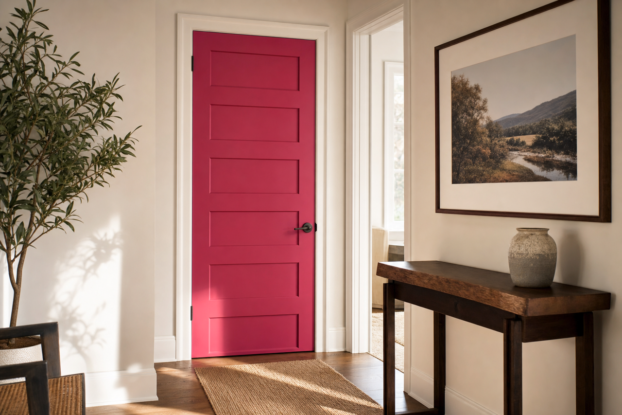 Blushing by Benjamin Moore on interior-doors