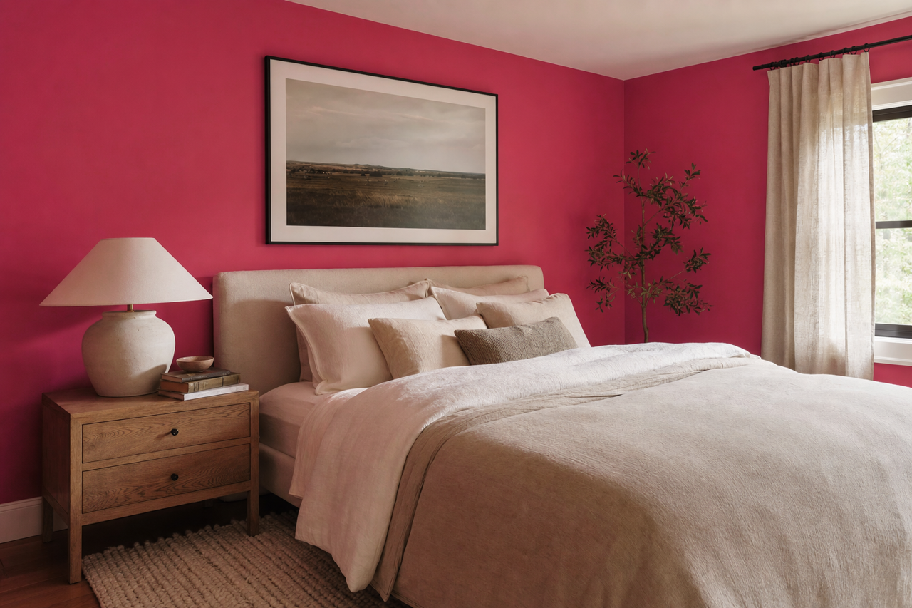 Blushing by Benjamin Moore on interiors