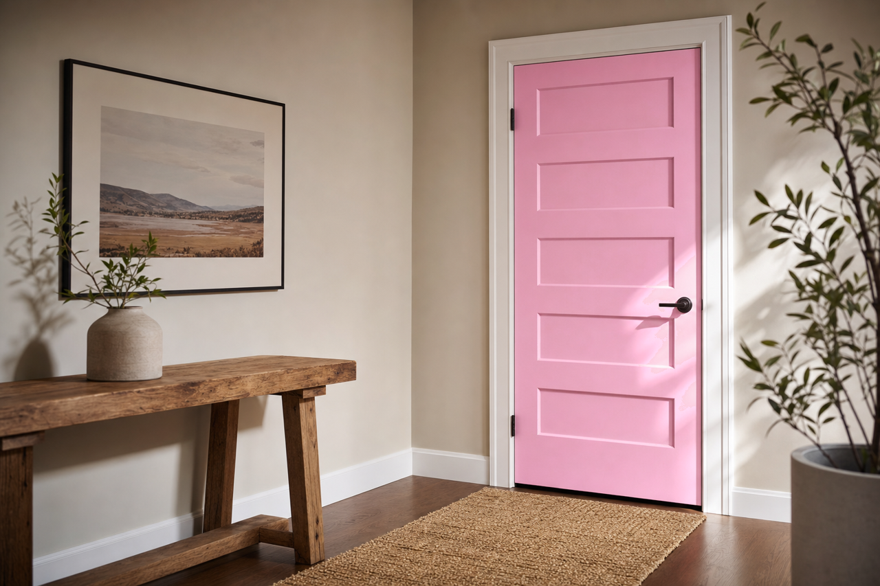 Rhododendron by Benjamin Moore on interior-doors