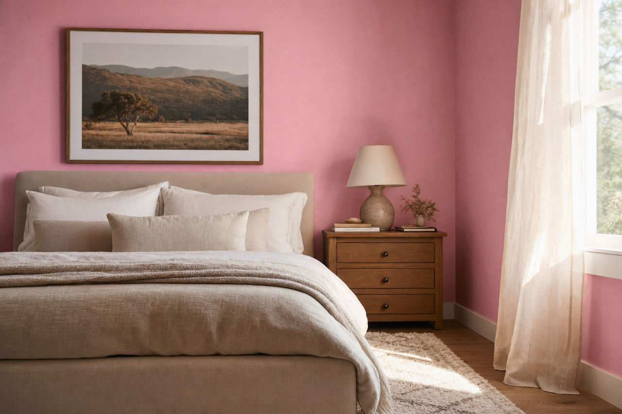 Rhododendron by Benjamin Moore on interiors