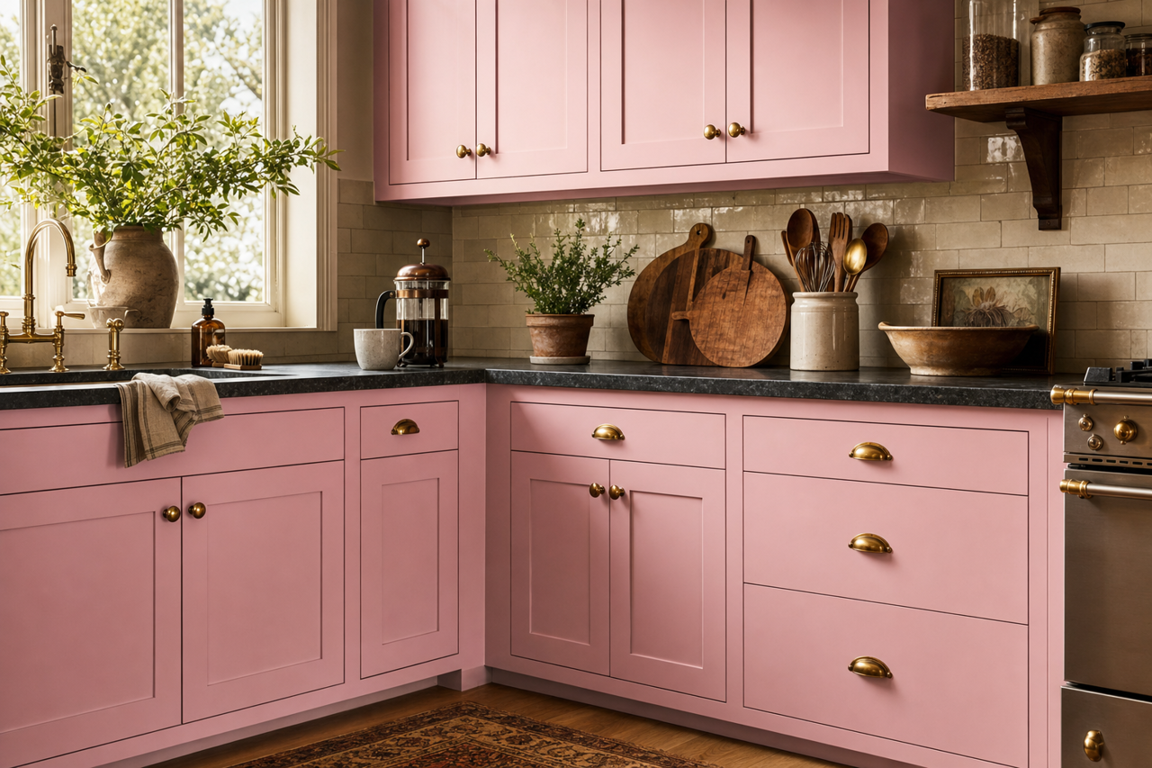 Candy by Benjamin Moore on cabinets