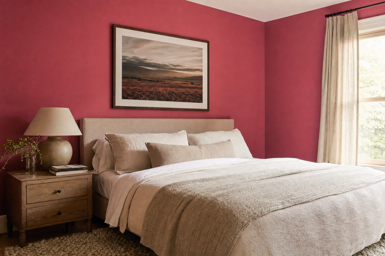 Cherry by Benjamin Moore on interiors