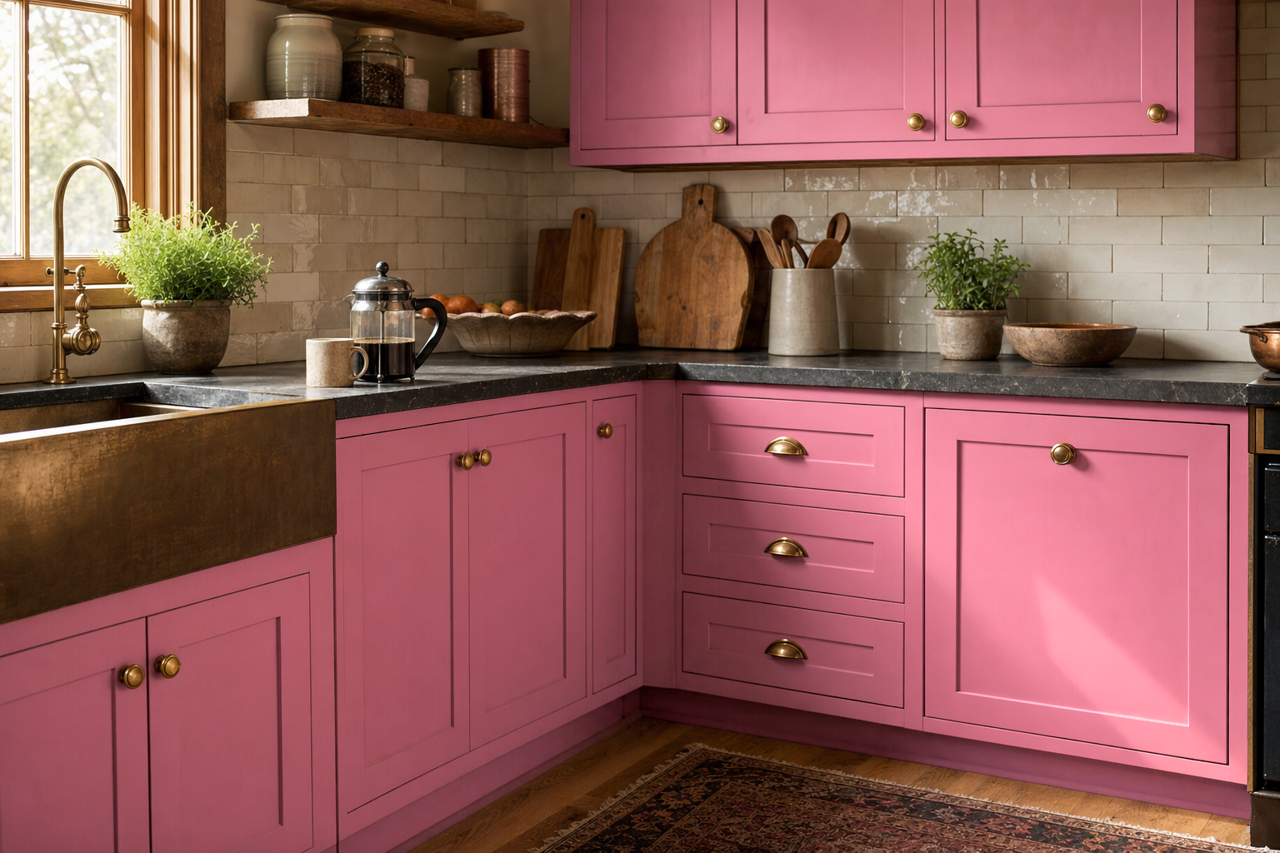Wild by Benjamin Moore on cabinets