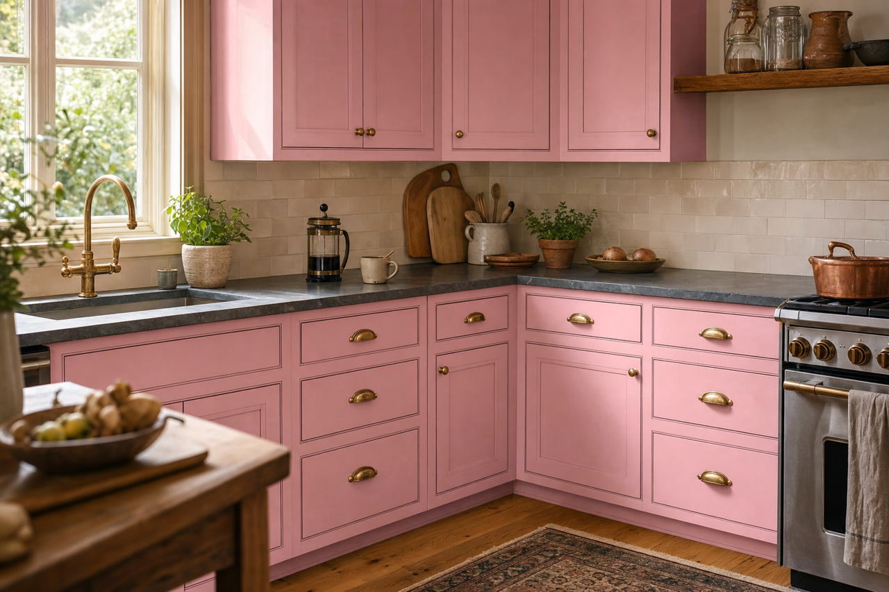 Bayberry by Benjamin Moore on cabinets