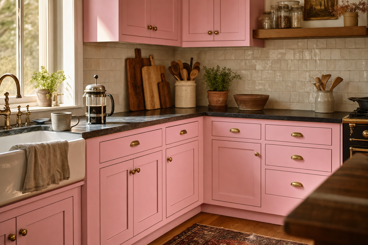 Posy by Benjamin Moore on cabinets