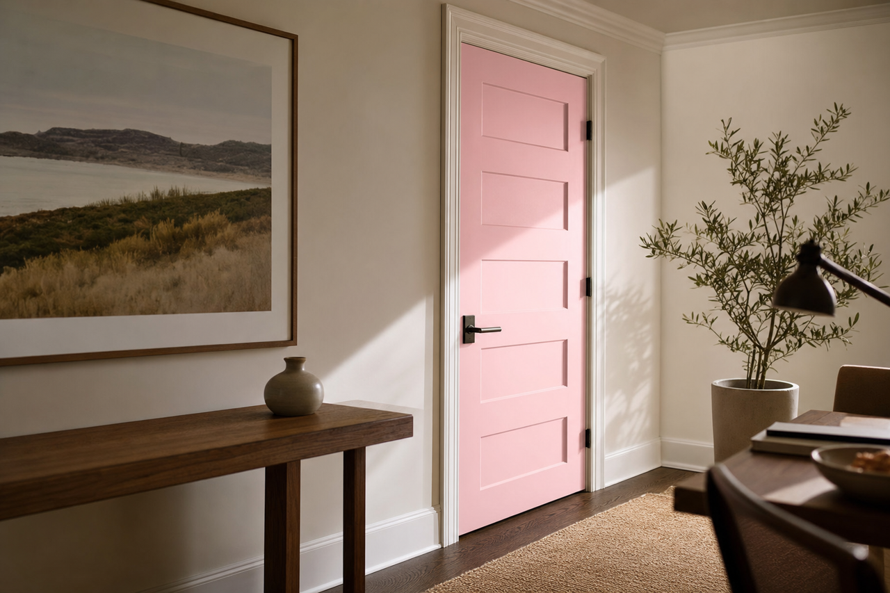 Posy by Benjamin Moore on interior-doors