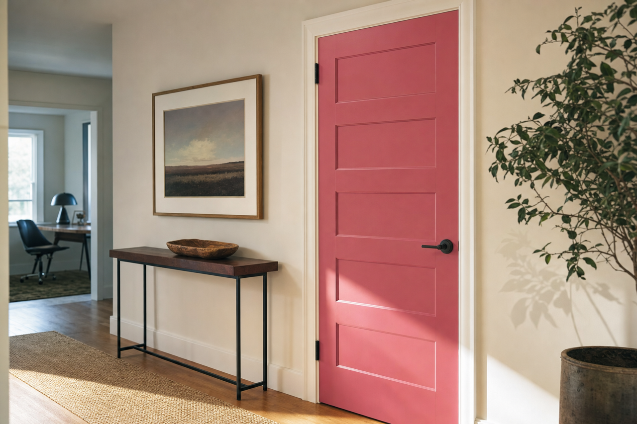 Vibrant by Benjamin Moore on interior-doors
