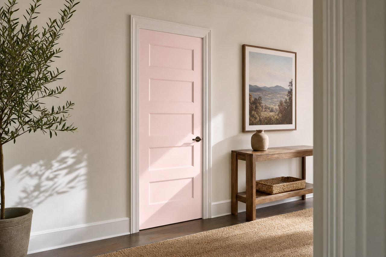 Flush by Benjamin Moore on interior-doors