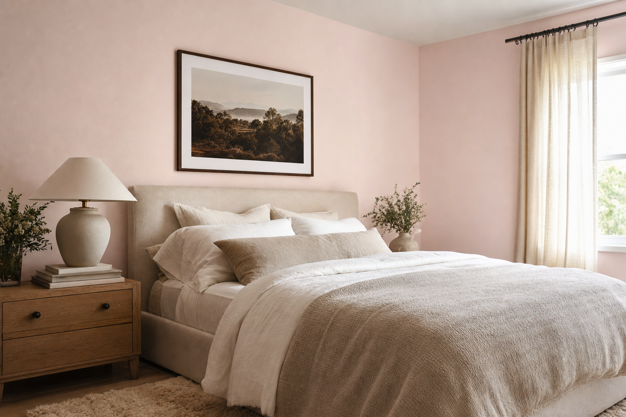 Flush by Benjamin Moore on interiors