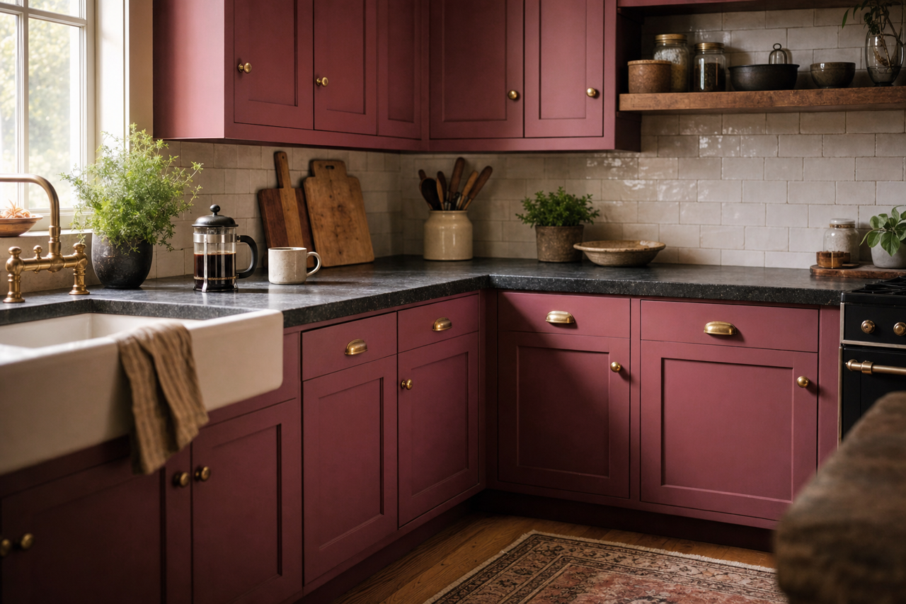 Cherokee by Benjamin Moore on cabinets