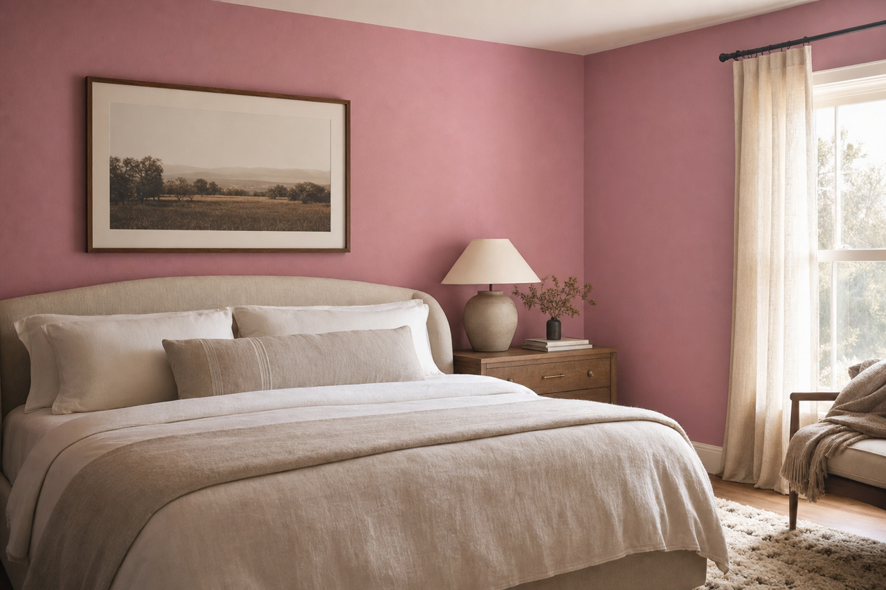 Rosewood by Benjamin Moore on interiors