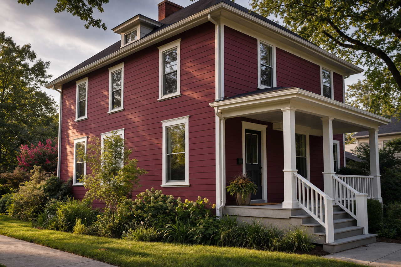 Raisin by Benjamin Moore on exterior