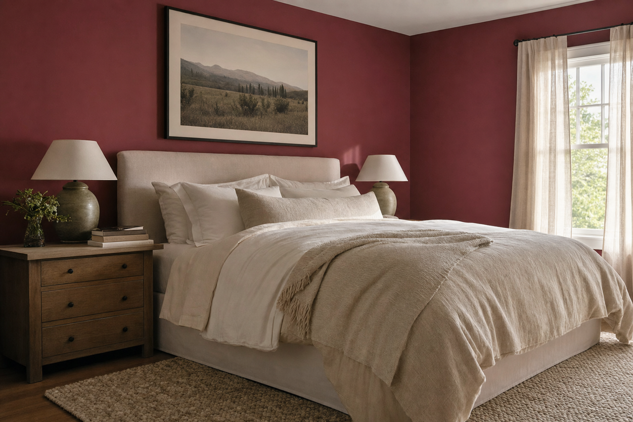 Raisin by Benjamin Moore on interiors