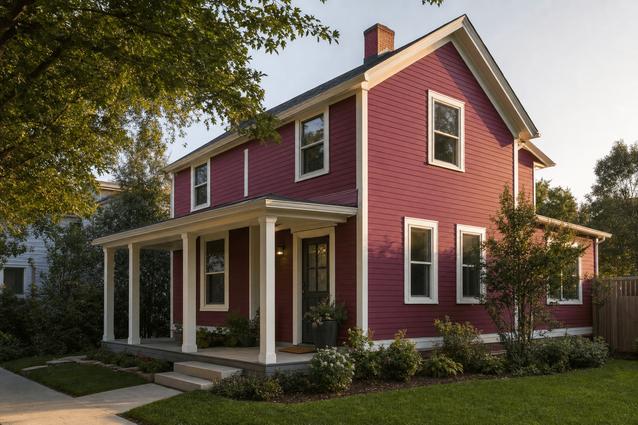 Cranberry by Benjamin Moore on exterior