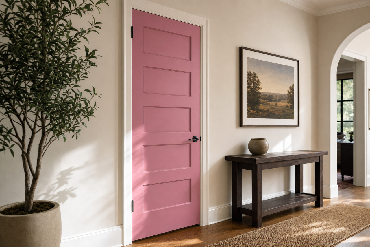 Begonia by Benjamin Moore on interior-doors