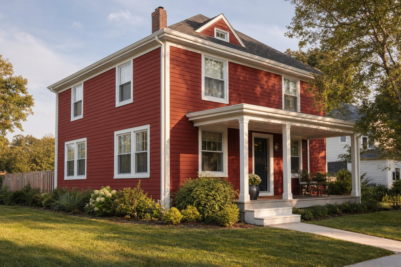 Brick by Benjamin Moore on exterior