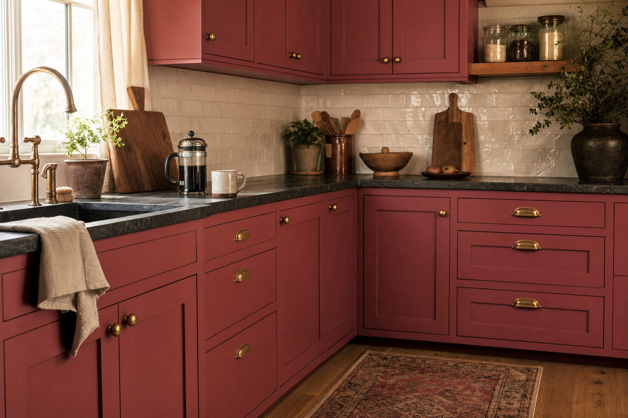 Maple by Benjamin Moore on cabinets