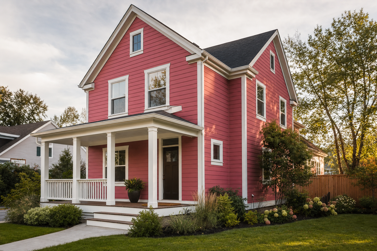 Rouge by Benjamin Moore on exterior