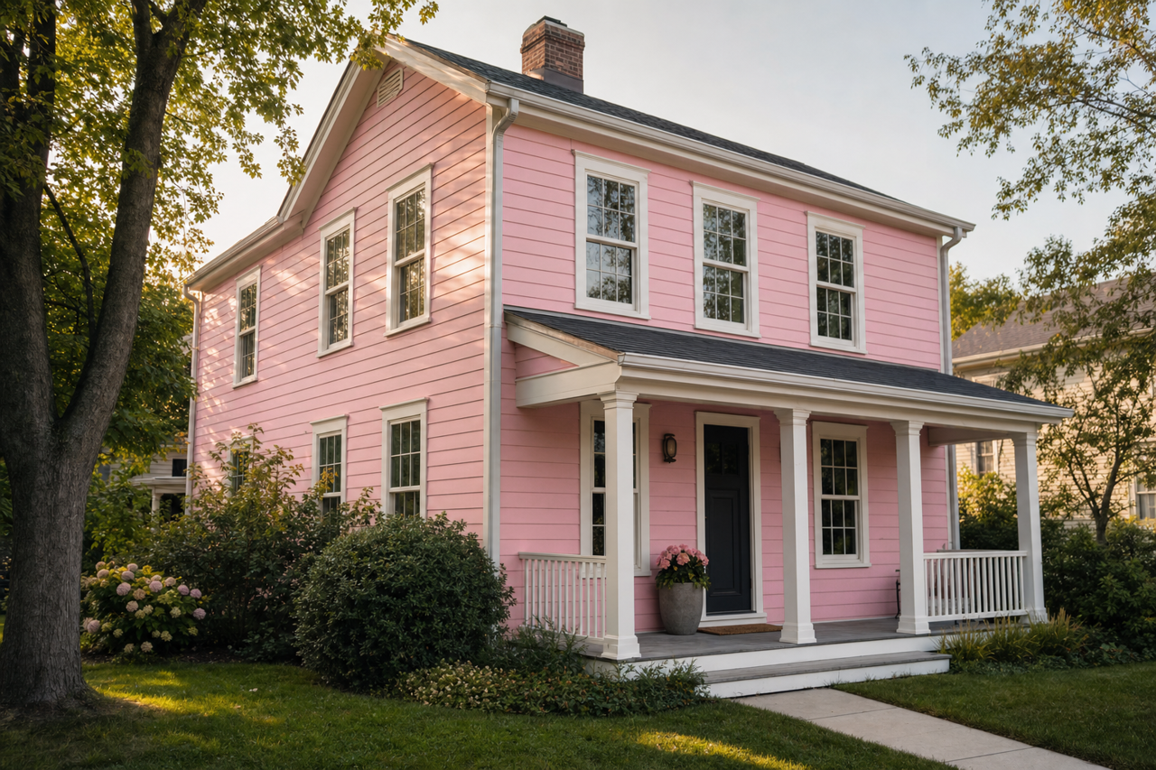 Rosy by Benjamin Moore on exterior