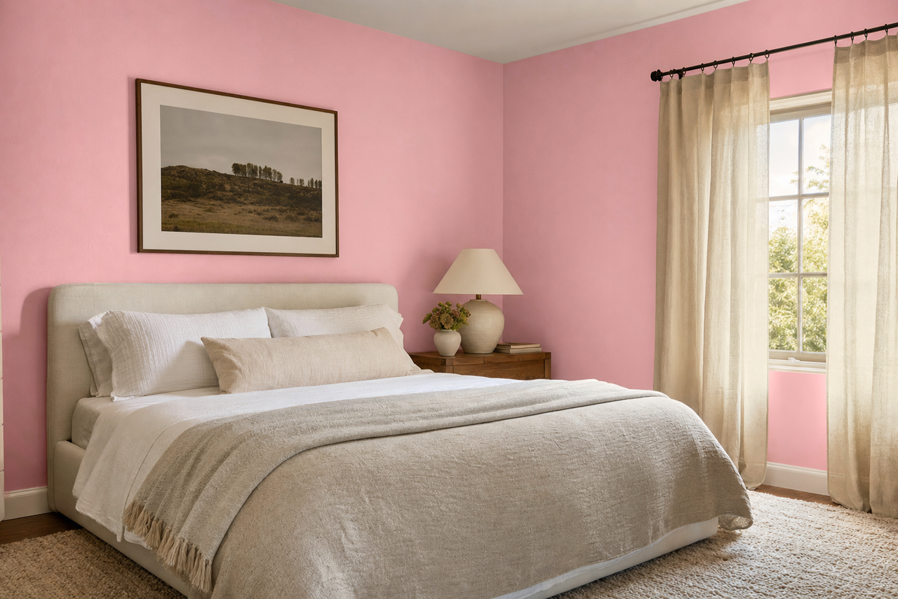 Rosy by Benjamin Moore on interiors