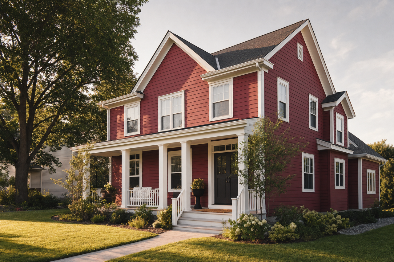 Pottery by Benjamin Moore on exterior