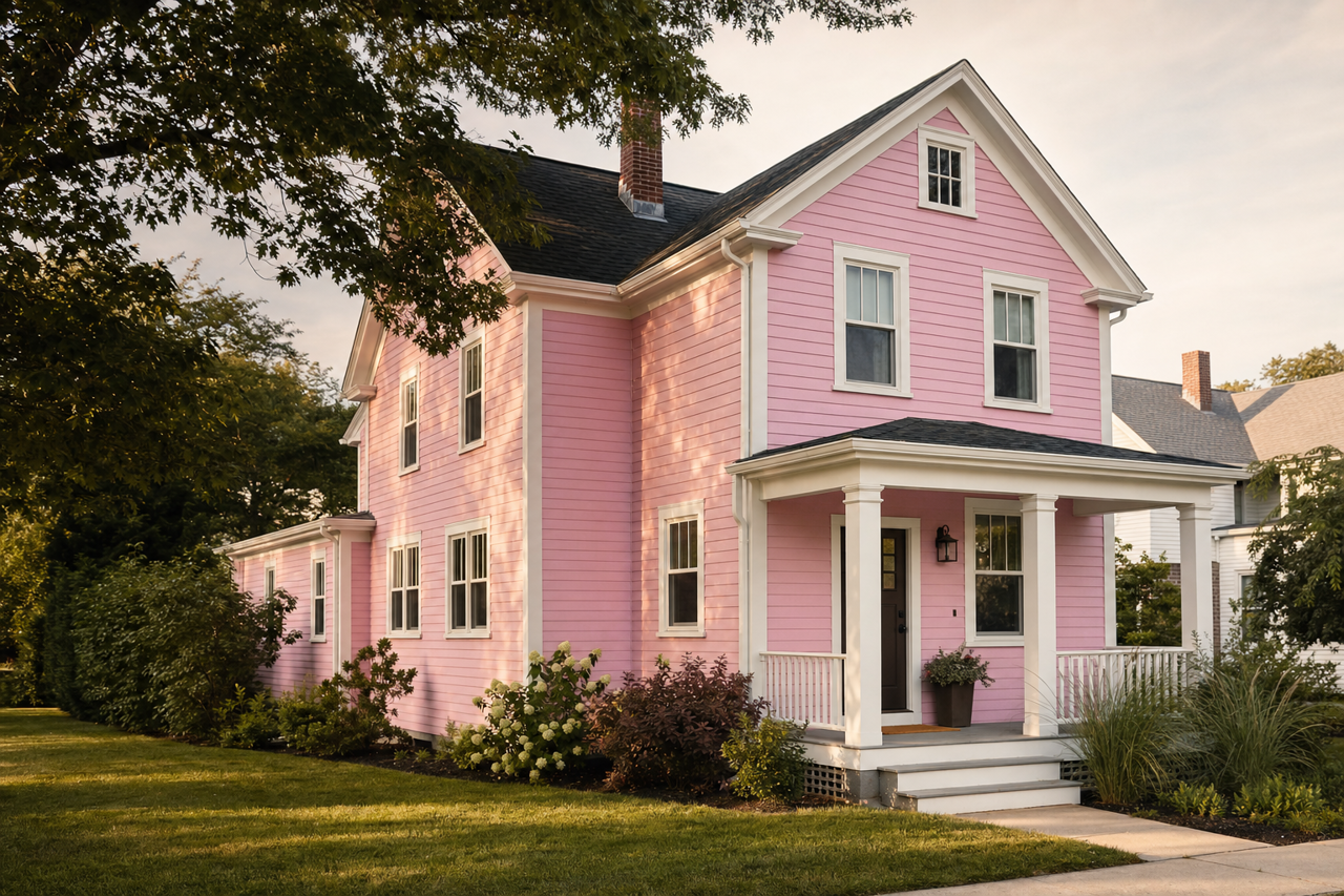 Strawberry by Benjamin Moore on exterior