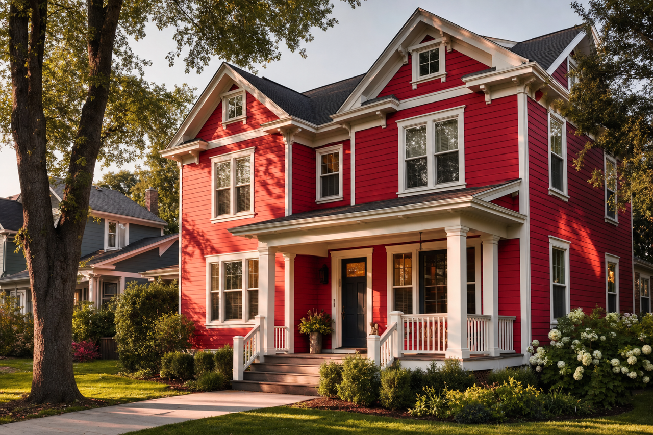 Exotic by Benjamin Moore on exterior