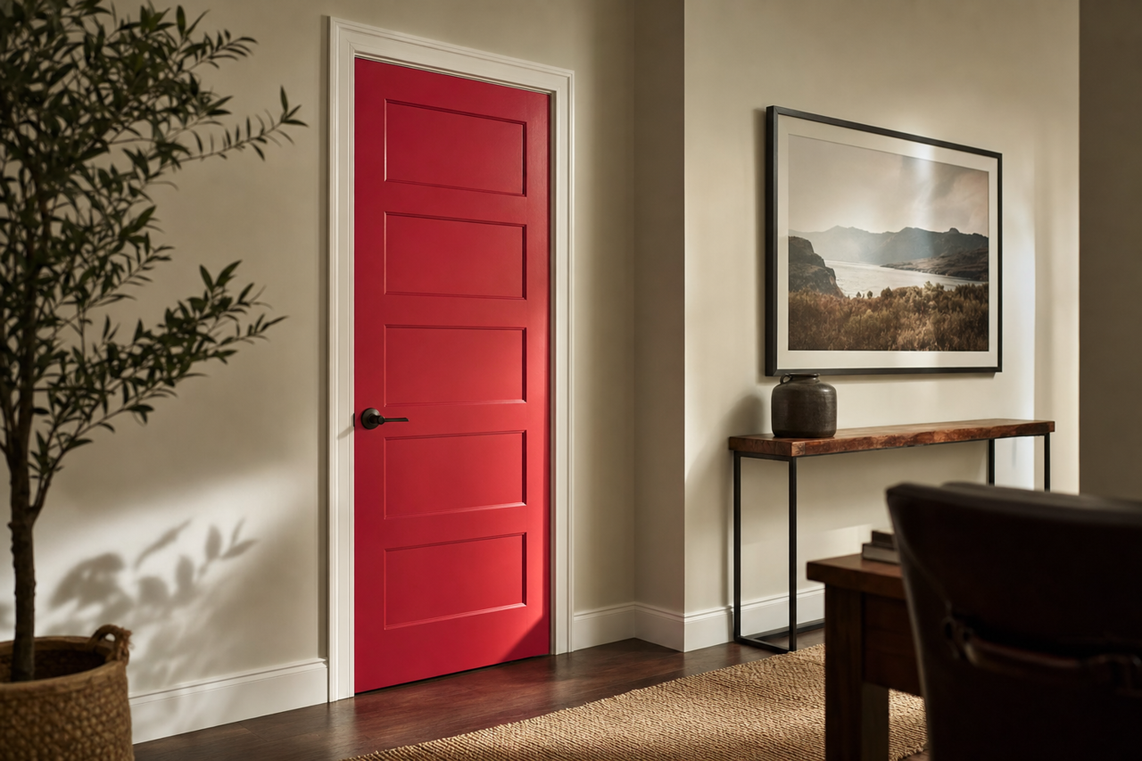 Exotic by Benjamin Moore on interior-doors