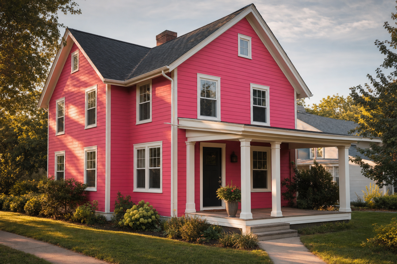 Rosy by Benjamin Moore on exterior
